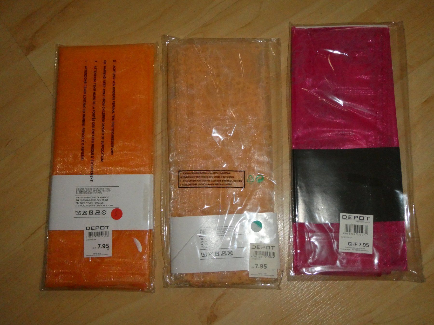 Stoffe: Stoff Deko 3x – Neu und originalverpackt aus Mels von KOSL 1