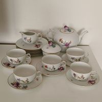 Wunderschönes Set für Kaffee/Tee von Rüstemberg, Blumen in G
