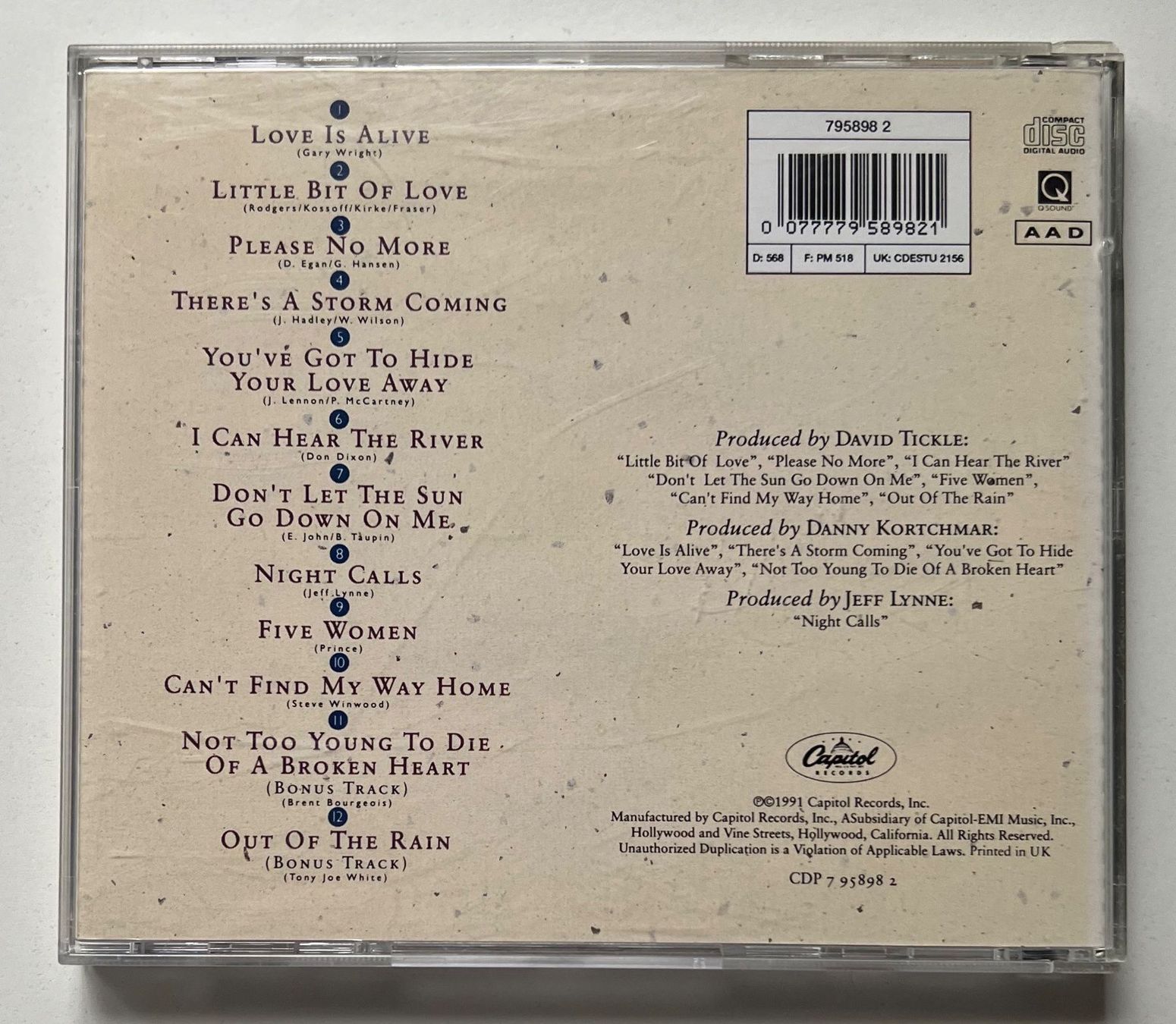 CD: Joe Cocker / Night Calls – Usato da Näfels venduto da rottabi 1