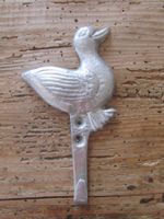 Vintage Enten-Garderobenhaken, Aluminium, Shabby Chic.