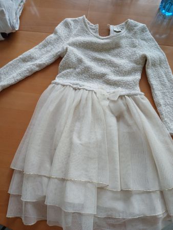 Kleid creme Grösse 116 guter Zustand