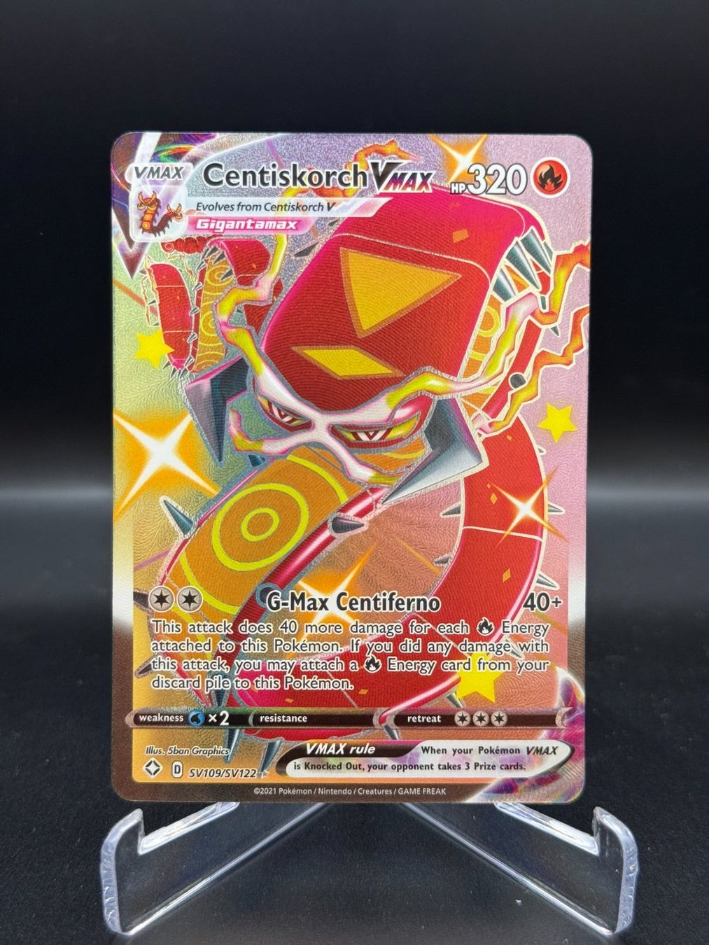 Pokémon Carte collezionabili: Centiskorch VMAX (SHF SV109) – Usato da Birmensdorf ZH venduto da SnorlaxMail