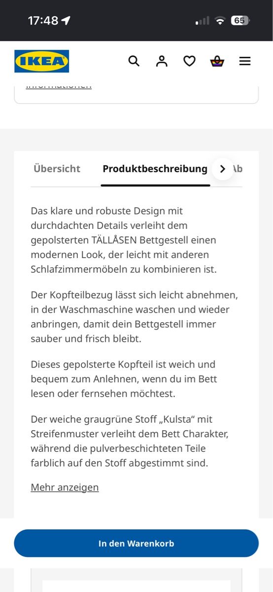 Letti: Neuwertig, Bett IKEA, 140x200  – Usato da Zürich venduto da Bo_Kristin 7