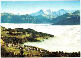 BEATENBERG 1520 m NEBELMEER Schreckhorn etc. 1970 (BE)