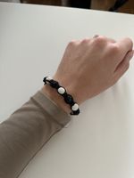 Bracelet shamballa noir et blanc