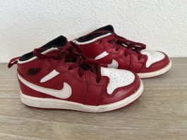 Air Jordan 1 Mid Kinder Turnschuhe rot weiss Grösse 27