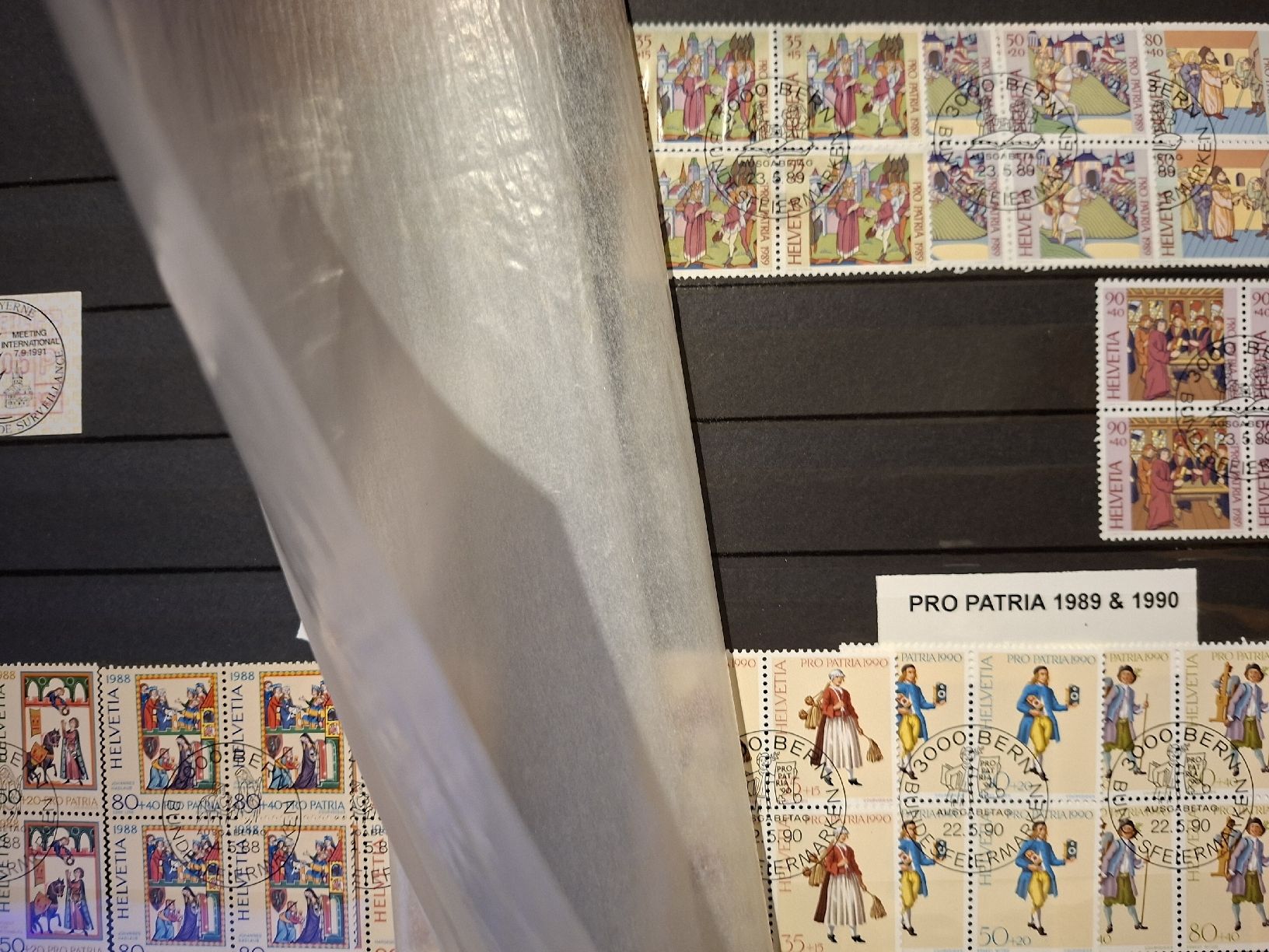 Alle Briefmarken: Sammlung 4er Blocks PP / PJ / Werbemarken – Gebraucht aus Balgach von SIMEON27 4