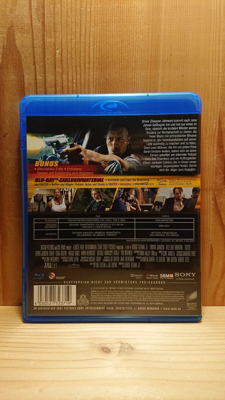 Tous les DVDs: FASTER Blu-Ray mit Dwayne Johnson – D'occasion à Wilderswil par Exebub 1