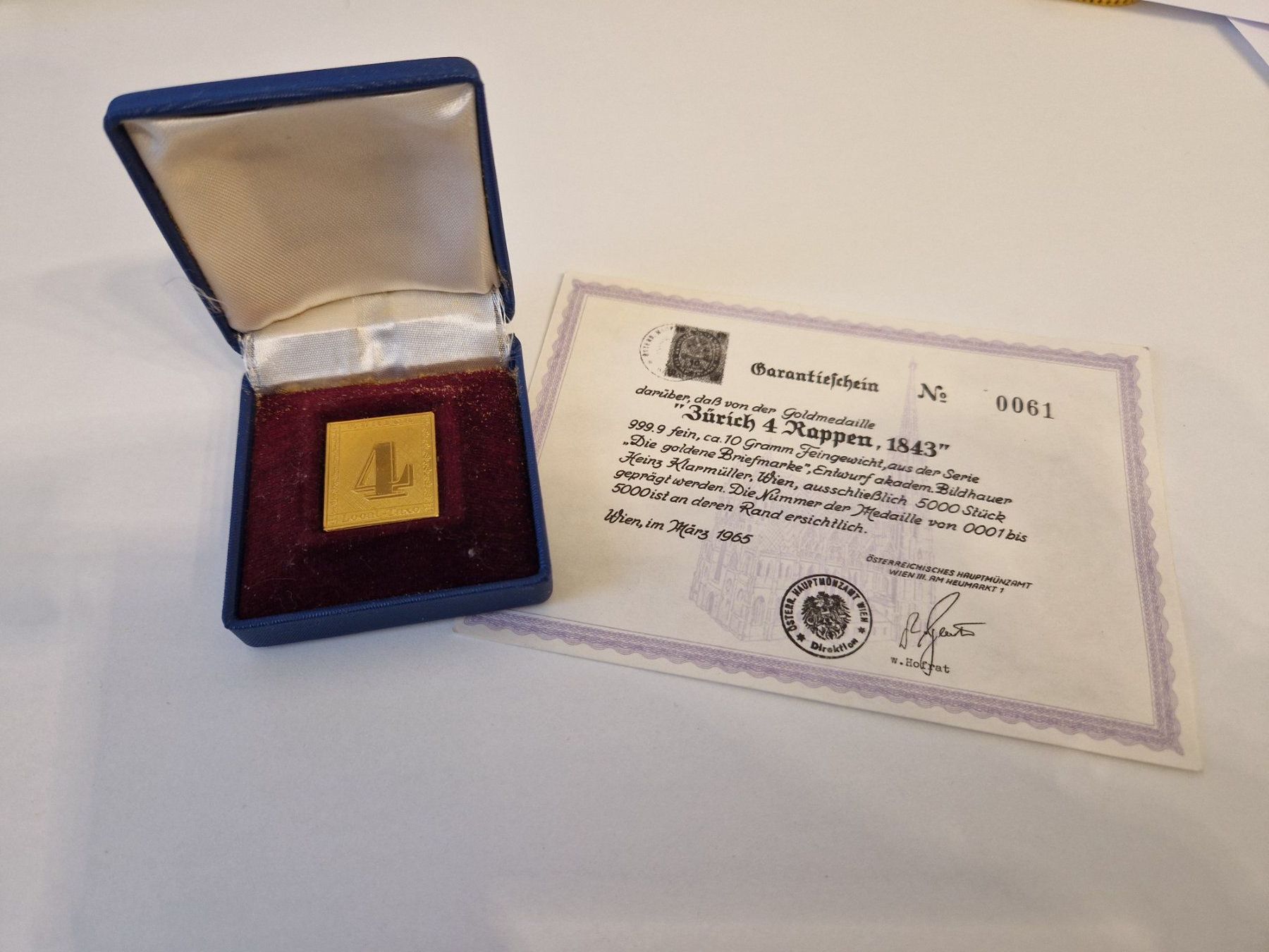 Medaillen: Goldmedaille Zürcher 4 Räppler – Gebraucht aus Hochdorf von Shauni