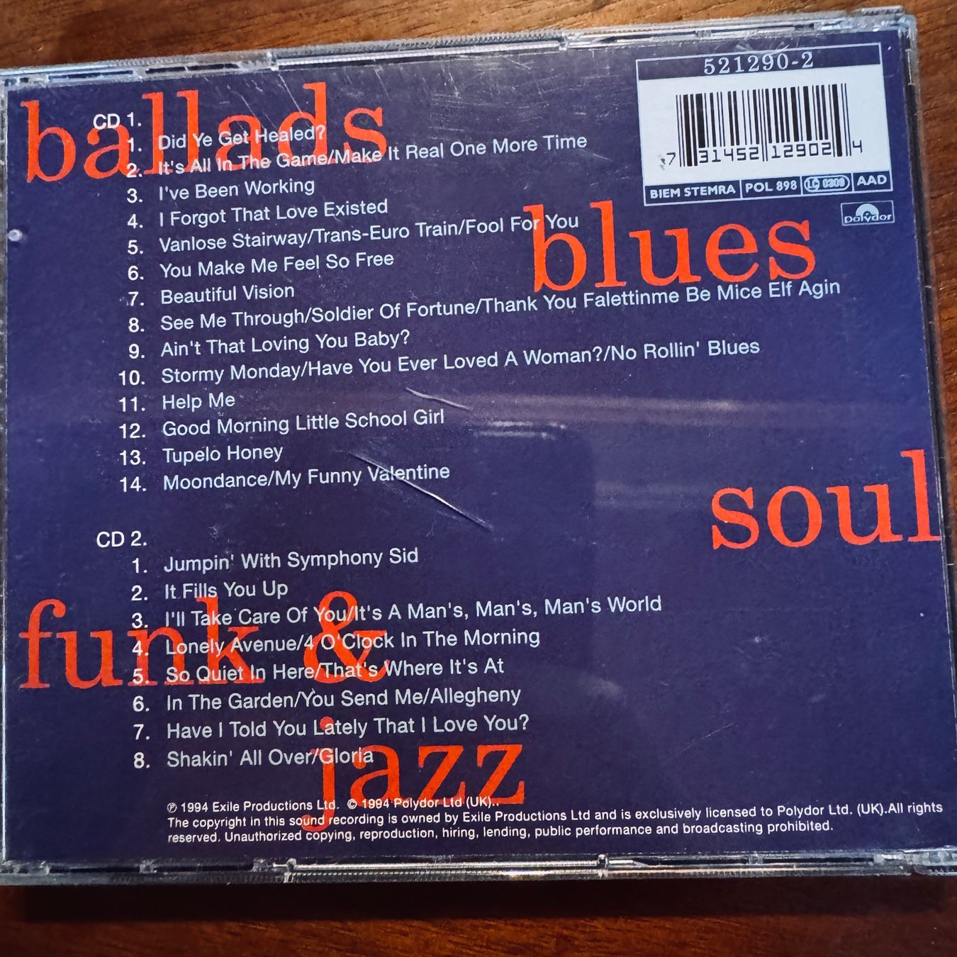 CD: Van Morrison - A Night in San Francisco - 2CD - Live – Usato da Merligen venduto da barratt 1