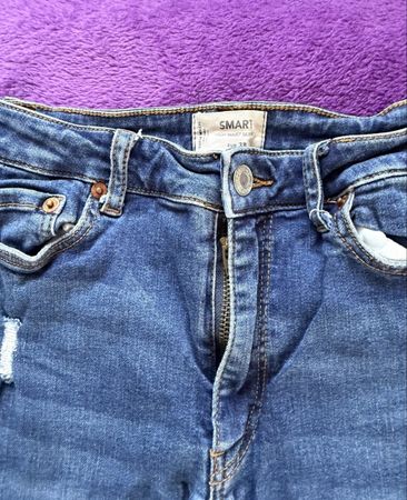 Jean slim femme bleu taille 36 bon état