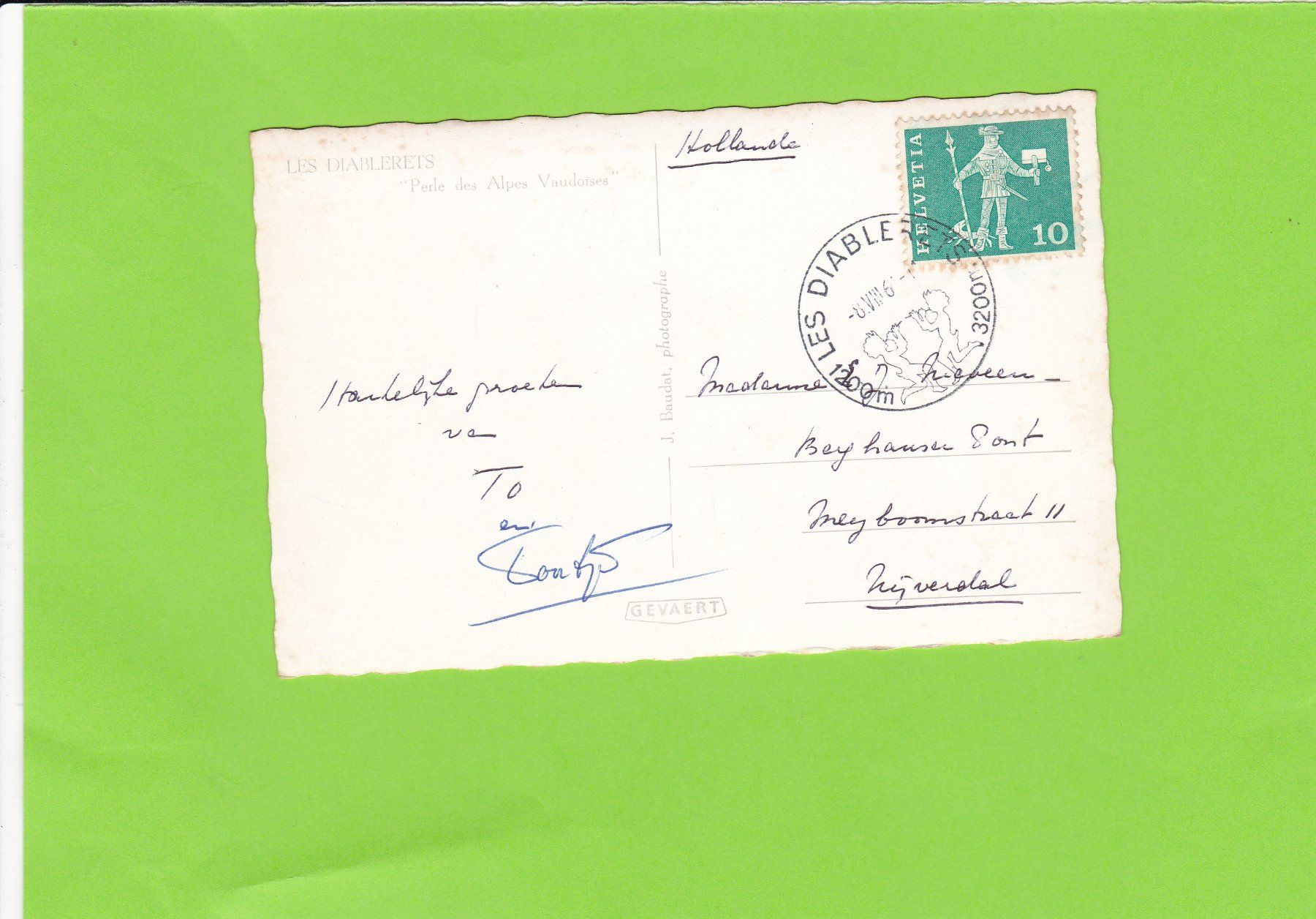 Cartoline postali: Les Diablerets – Usato da St. Peterzell venduto da neckertal 1