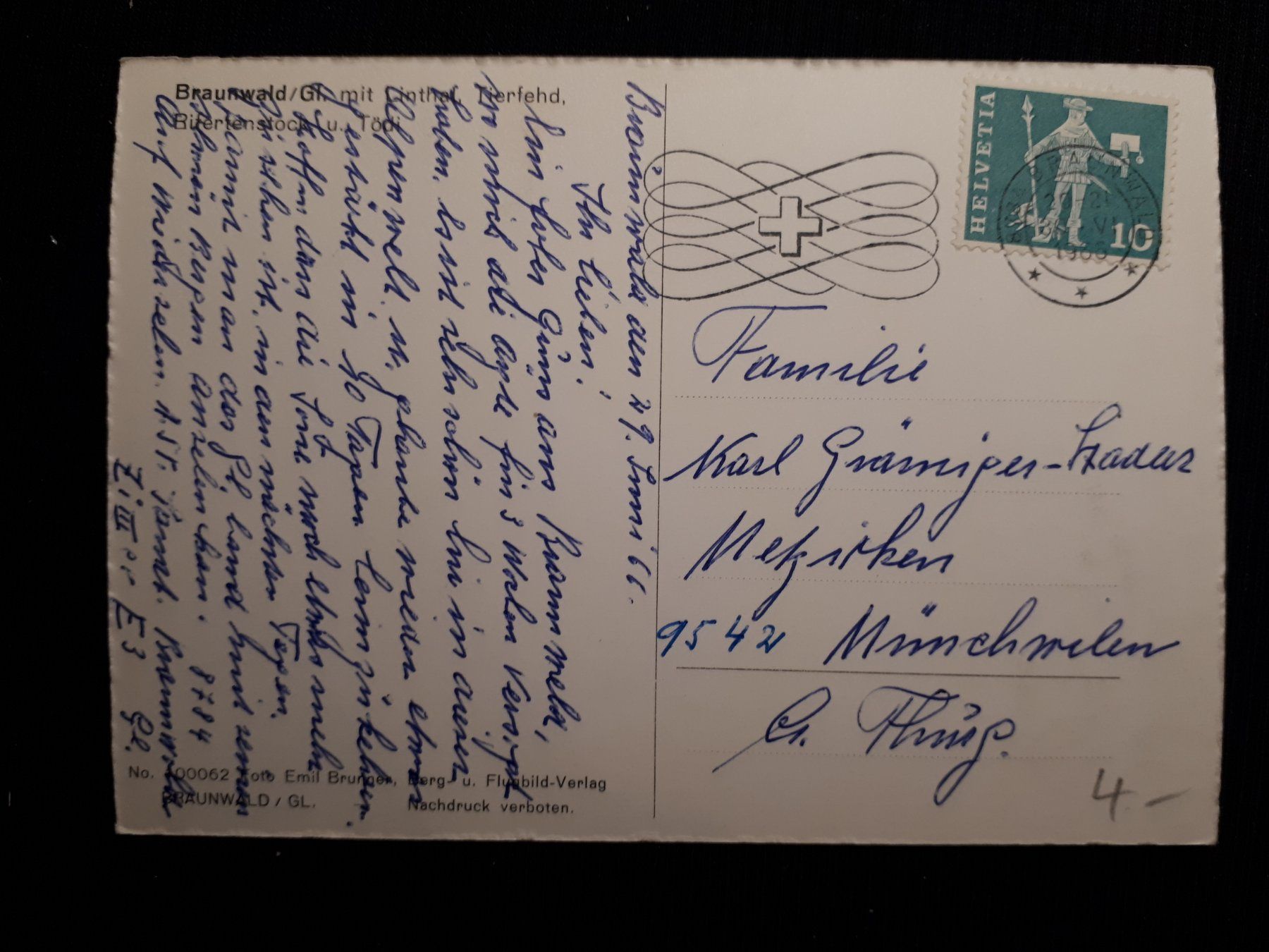 Ansichtskarten: BRAUNWALD 1966 – Gebraucht aus Ponto Valentino von giorgia06 1