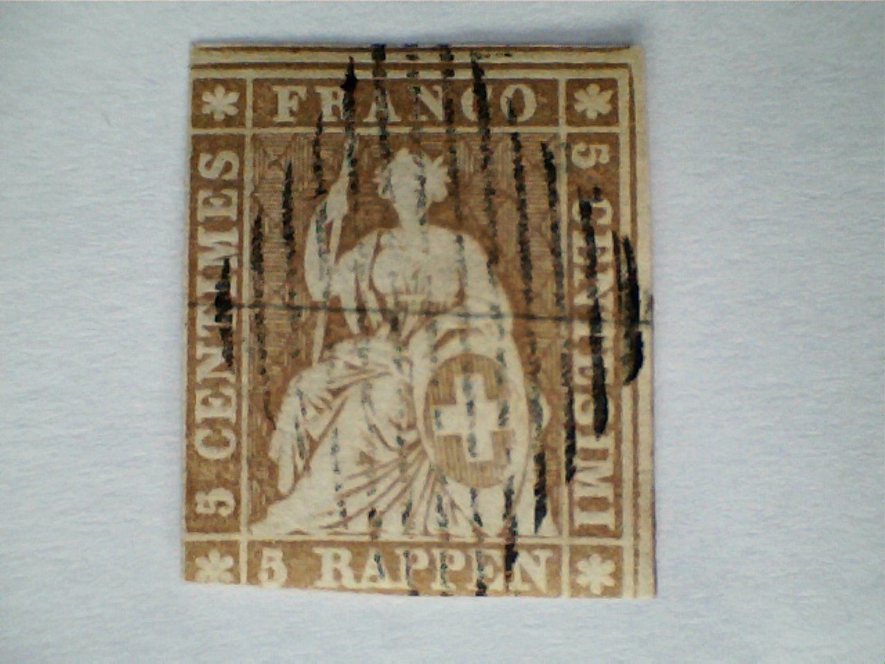 Alle Briefmarken: 5er-Strubel 1854/55 – Gebraucht aus Aadorf von Chnorli-Furz