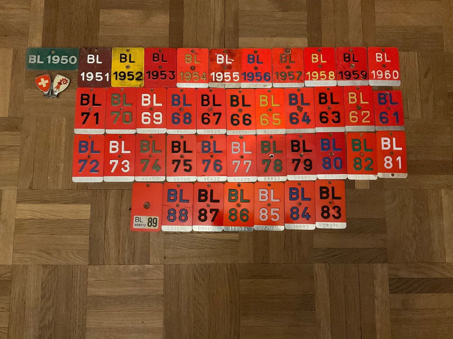 Schilder: BL Nummernschilder Sammlung 1950-1989 – Gebraucht aus Rüti ZH von hondasepp 3