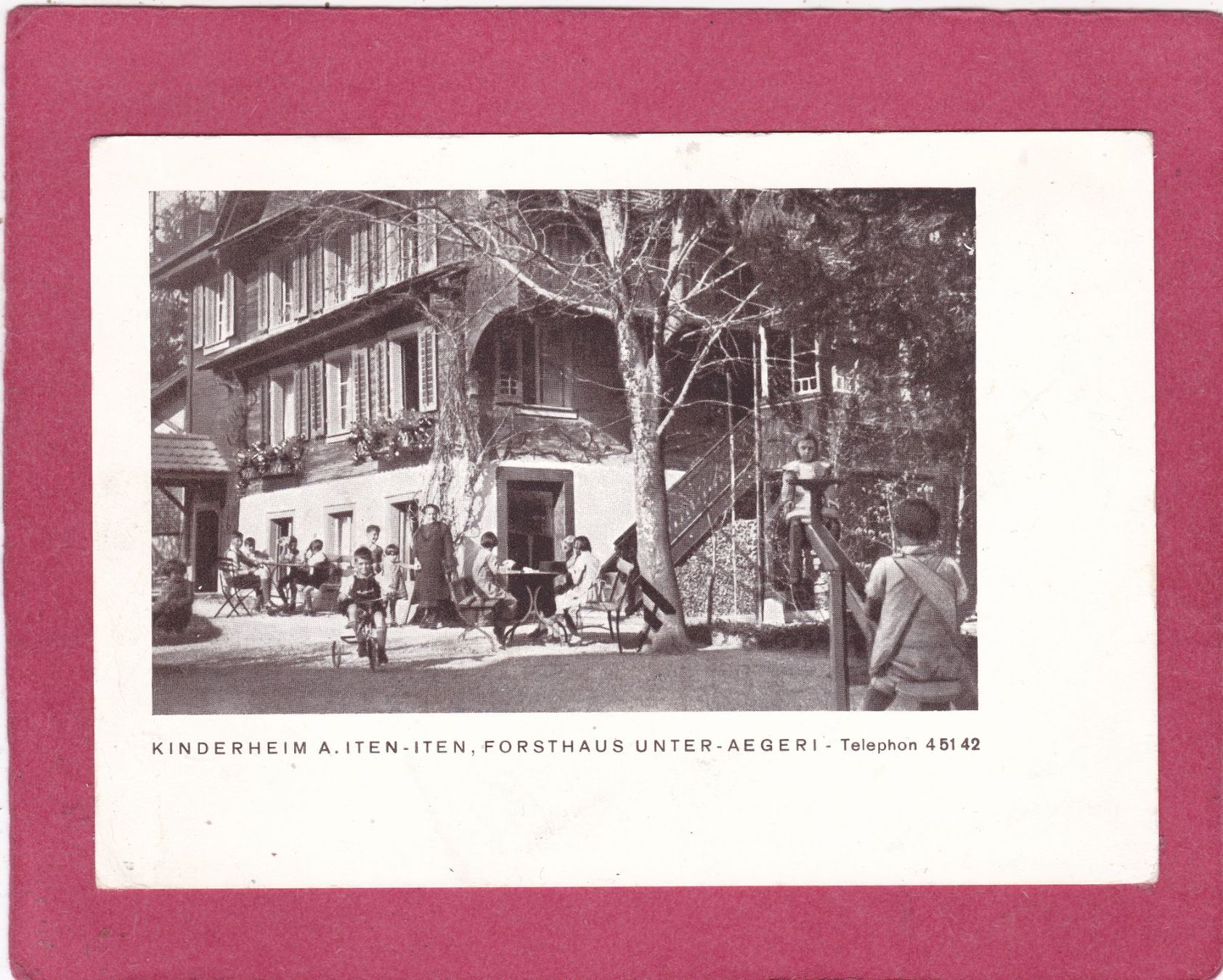 Cartoline postali: Unteraegeri Forsthaus Kinderheim 1951 – Usato da Herisau venduto da Lisegrat2008