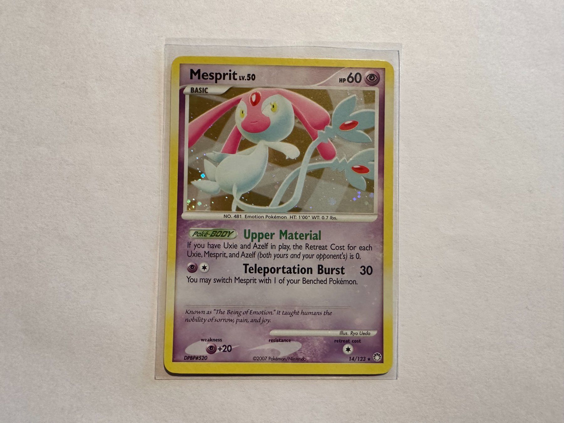 Pokémon Sammelbilder & Trading cards: Mesprit holo bleed D&P Mysterious Treasures EN – Gebraucht aus Hagendorn von Pokecollectorch