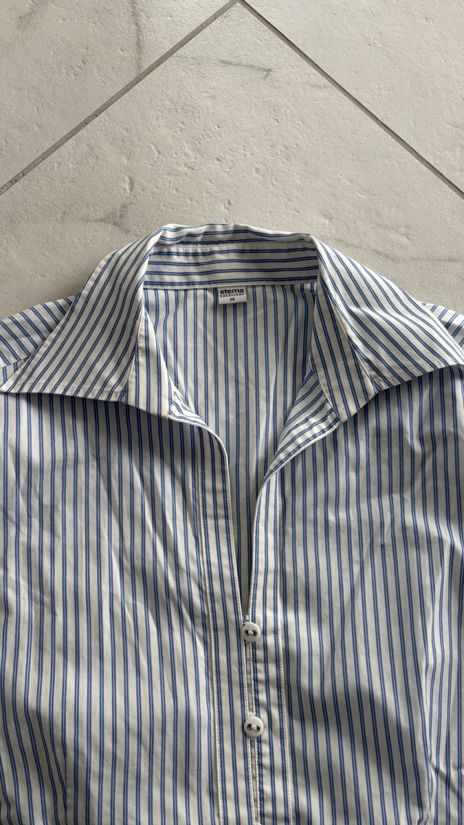 Eterna Camicette: Eterna Bluse 38 Weiss-Blau gestreift – Usato da Seengen venduto da sa_land 3