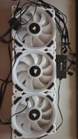 3× Corsair LL120 RGB White + Lighting Node PRO und RGB-Hub
