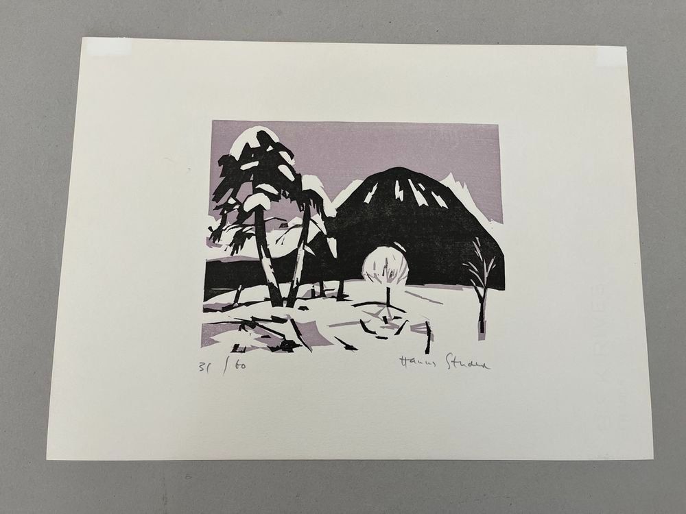 Xilografie: HANNS STUDER HOLZSCHNITT SIGNIERT NUMMERIERT – Usato da Gersau venduto da kunst-online 1