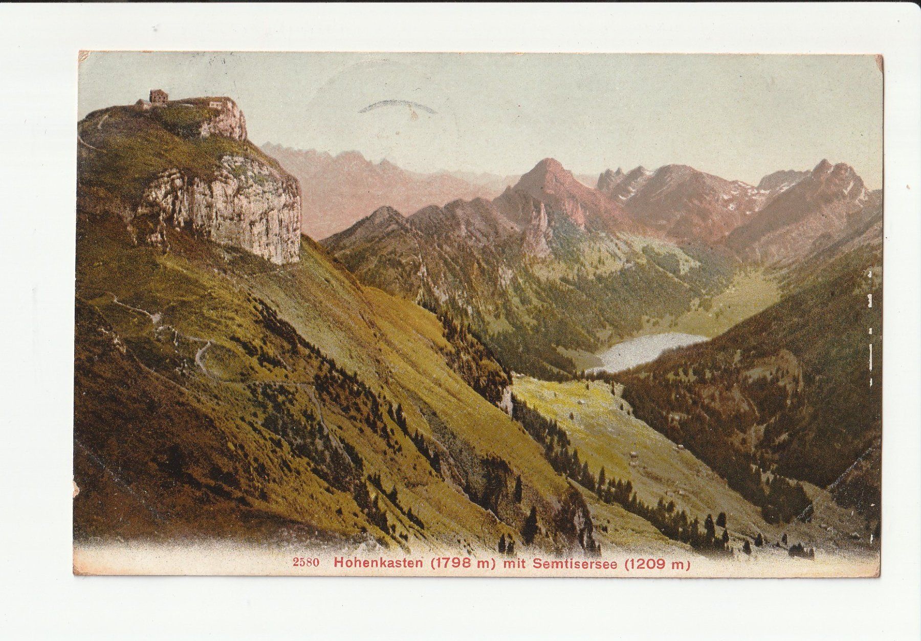 Cartoline postali: Hohenkasten mit Semtisersee  Appenzell – Usato da Rheineck venduto da rhynegg