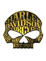 Harley Davidson Skull Totenkopf Emblem Logo Schild Alu 3D