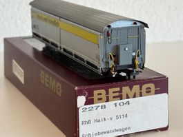 WABU Exklusiv für Bemo H0m RhB SchiebewandwagenVolg 4-achsig