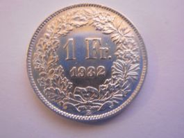 1 Fr. 1932 silber  sehr gute Erhaltung