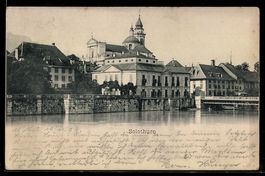 Solothurn, Uferpartie mit Kirche und H