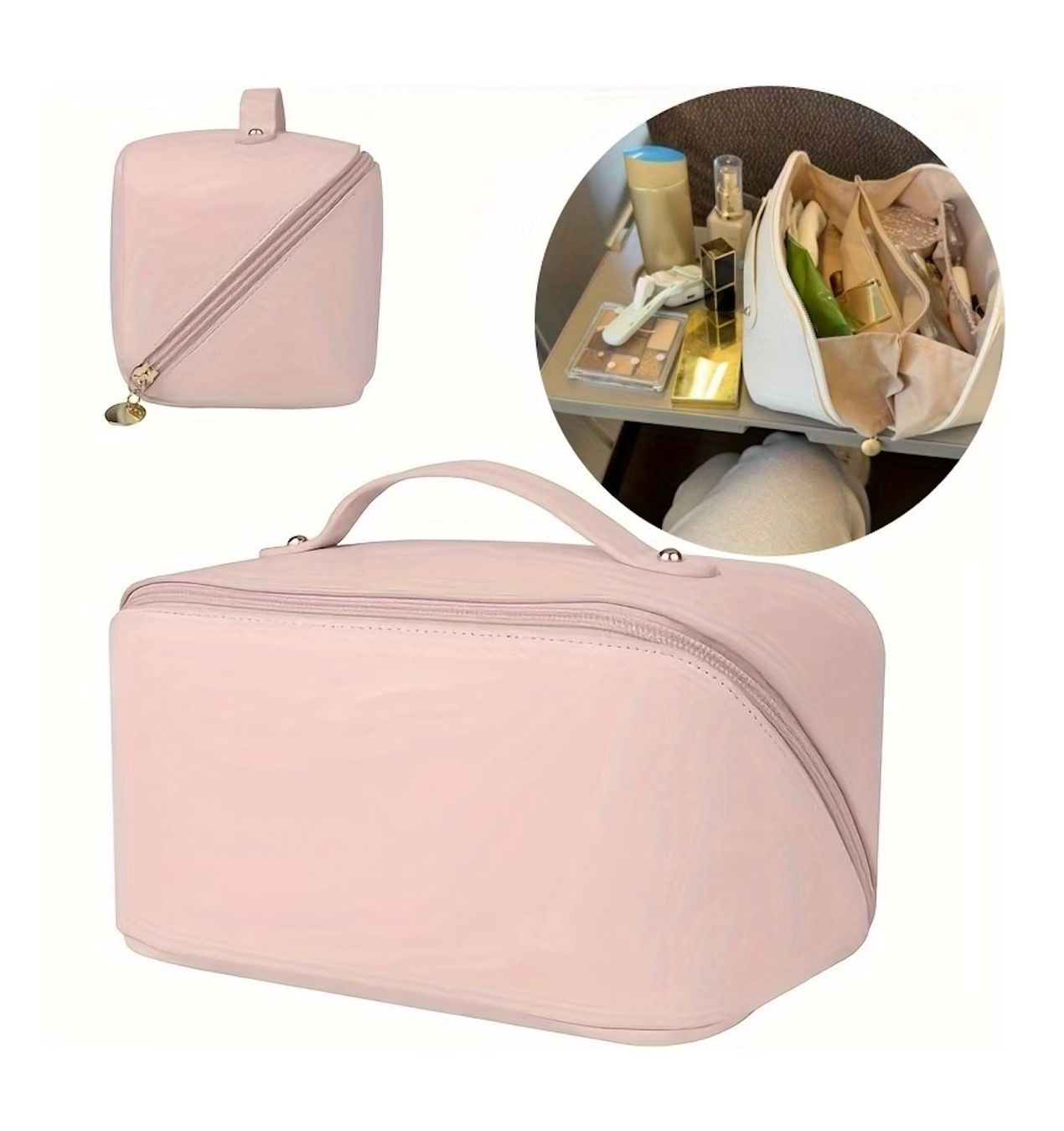 Custodie per cosmetici: Kosmetiktasche Reise Make-up Organizer Rosa – Nuovo e nell'imballaggio originale da Dübendorf venduto da TrimTrend 3