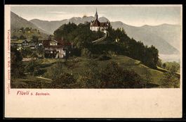 AK Flüeli bei Sachseln, Ort mit Kirche auf Hügel