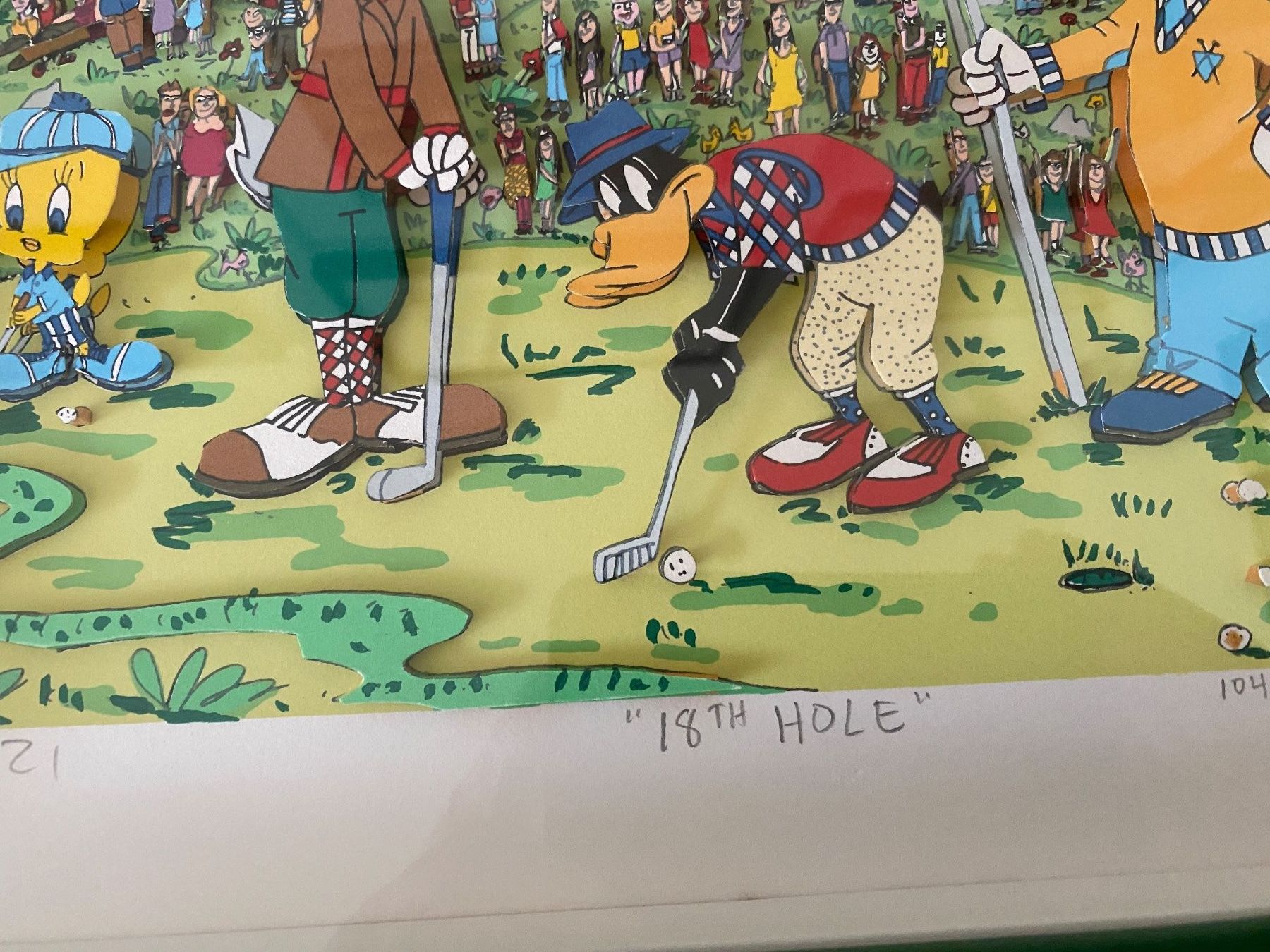 Grafica & Litografie: James Rizzi 3D, The 18th Hole, handsigniert nummeriert 1993 – Usato da Affoltern am Albis venduto da Birdy8910 2