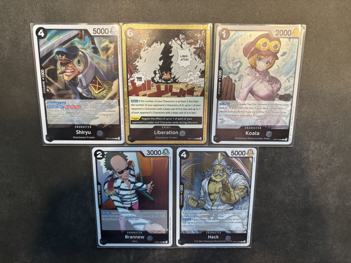 Bandai Sammelbilder & Trading cards: One Piece Karten SCHWARZ 5 x Rare – Neu (gemäss Beschreibung) aus Kilchberg ZH von Kenjan
