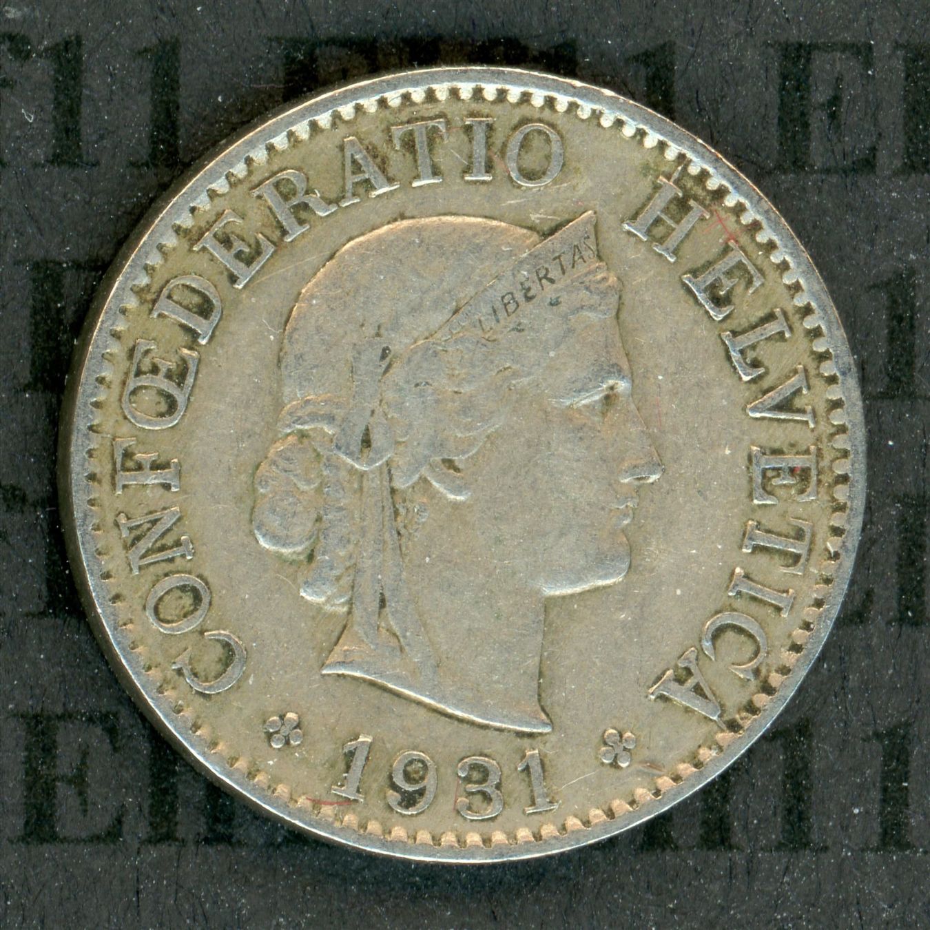 Tutti le monete: CHF___0.05 1931 -vz 5 Rappen – Usato da Widnau venduto da Elf11