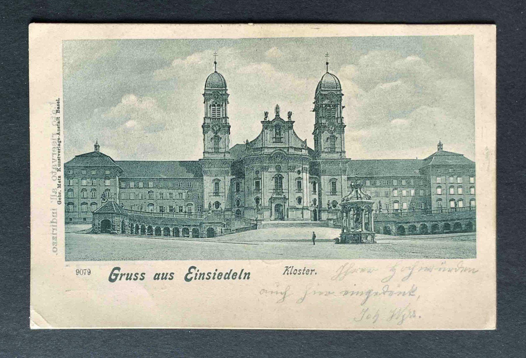 Cartoline postali: AK Gruss aus Einsiedeln Kloster – Usato da Goldau venduto da artelier1