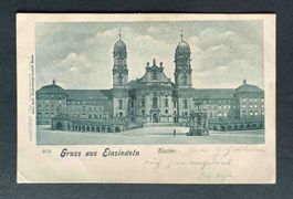 AK Gruss aus Einsiedeln Kloster