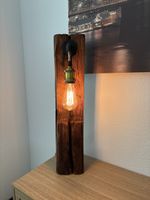 Lampada originale con trave antico