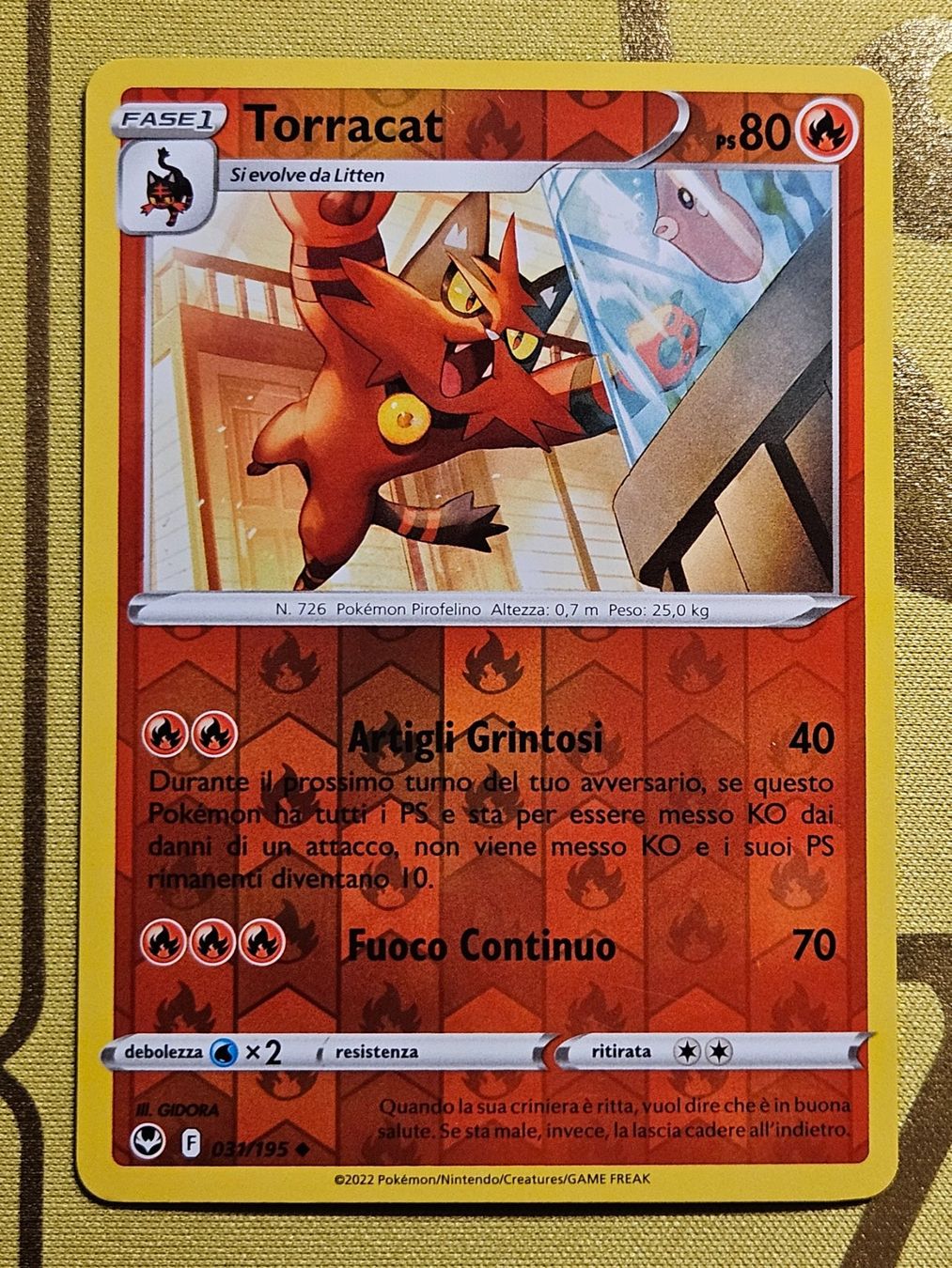 Pokémon Carte collezionabili: Silver Tempest - Torracat 031/195 IT – Usato da Bellinzona venduto da Pokemarco