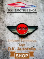 Mini Schriftzug Aufkleber Logo Emblem Schwarzmatt/Rot NEU