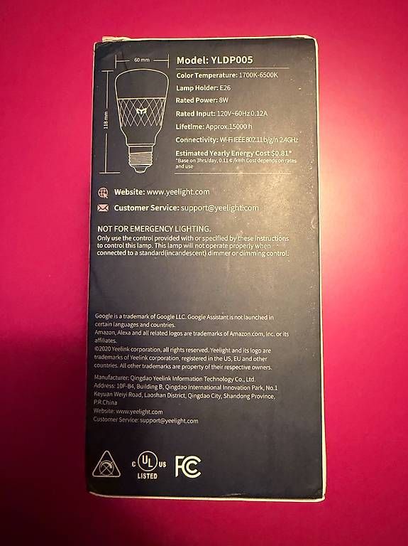 Lampade: Yeelight Smart LED Bulb W3 E26 Duo Pack Multicolor NEU – Usato da Zürich venduto da KDobler 2