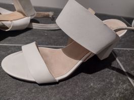 Original San Marina High Heels Sandalen, weiss Gr. 36