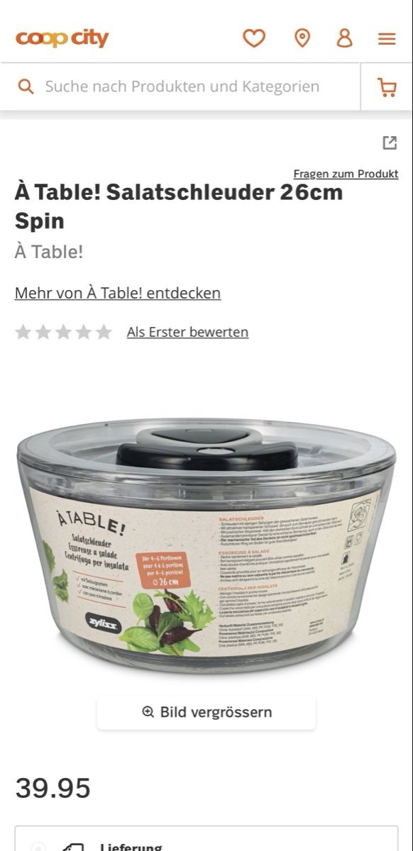 Küchengeräte: À Table Salatschleuder Neuwertig – Neu (gemäss Beschreibung) aus Herisau von Melanie0812 3