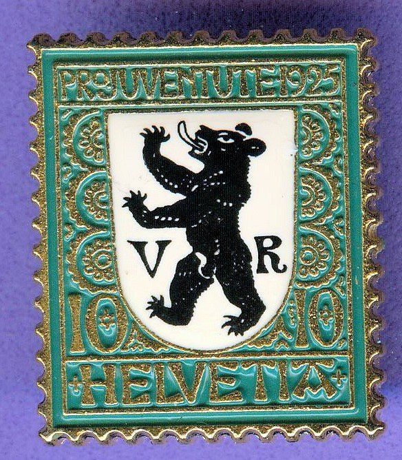Placchette & Badge: PTT  Pro Juventute 1925  APPENZELL AUSSERRHODEN – Usato da Winterthur venduto da Sammleroase