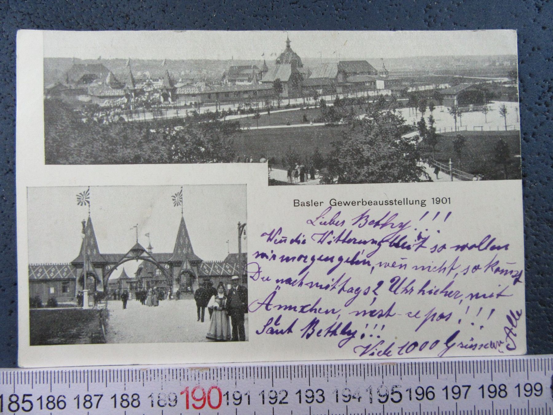 Cartoline postali: BASEL 1901 GEWERBE-AUSSTELLUNG AK-BS – Usato da Ettingen venduto da Hausi4711