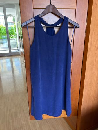Elegantes Cynthia Rowley Seidenkleid – Dunkelblau (Gr. 34)