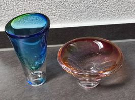 Kosta Boda Schale und kleine Vase