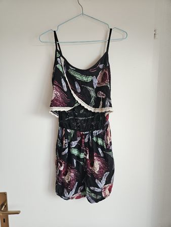 Jumpsuit mit Federn
