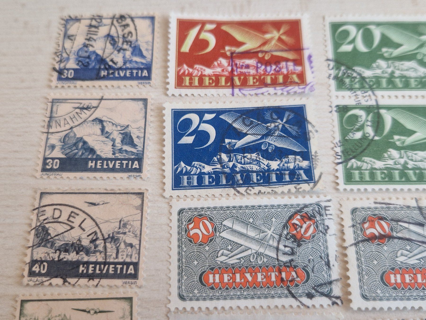 Tutti i francobolli: Ansammlung Flugpost, nicht bestimmt, ab 1.- – Usato da Burgdorf venduto da Glossy01 1