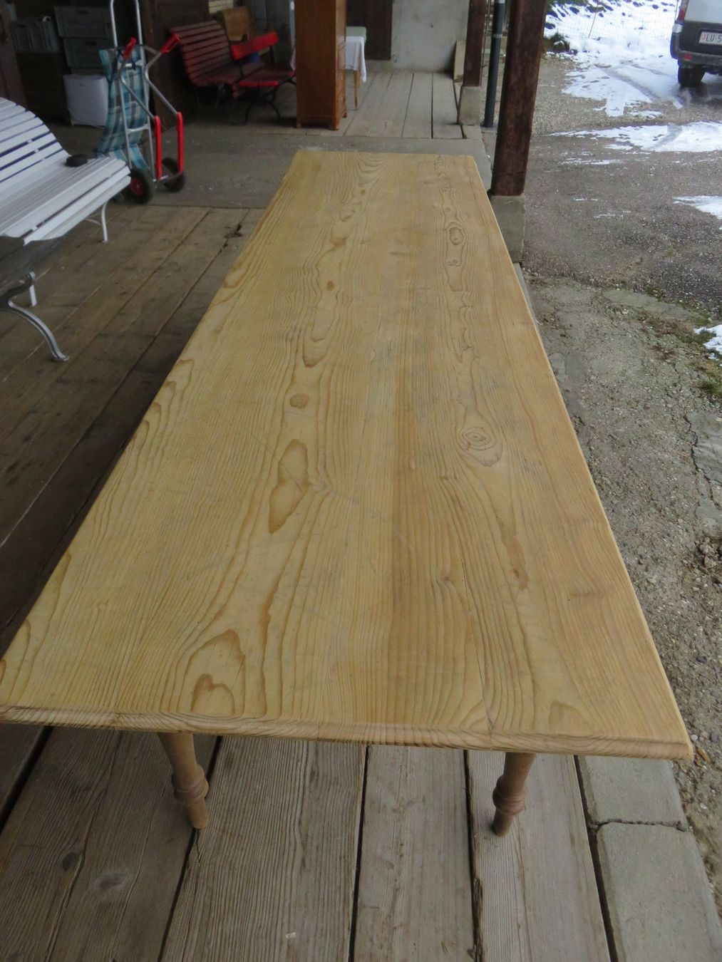 Tables: antiker langer Tannentisch 305cm – D'occasion à Ruswil par Mfladibus 1