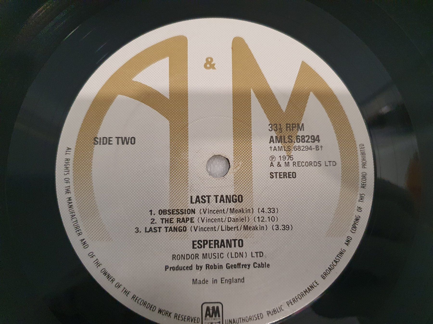 Dischi in vinile: Esperanto – Last Tango – Usato da Uster venduto da Vinyl-Leidenschaft 5